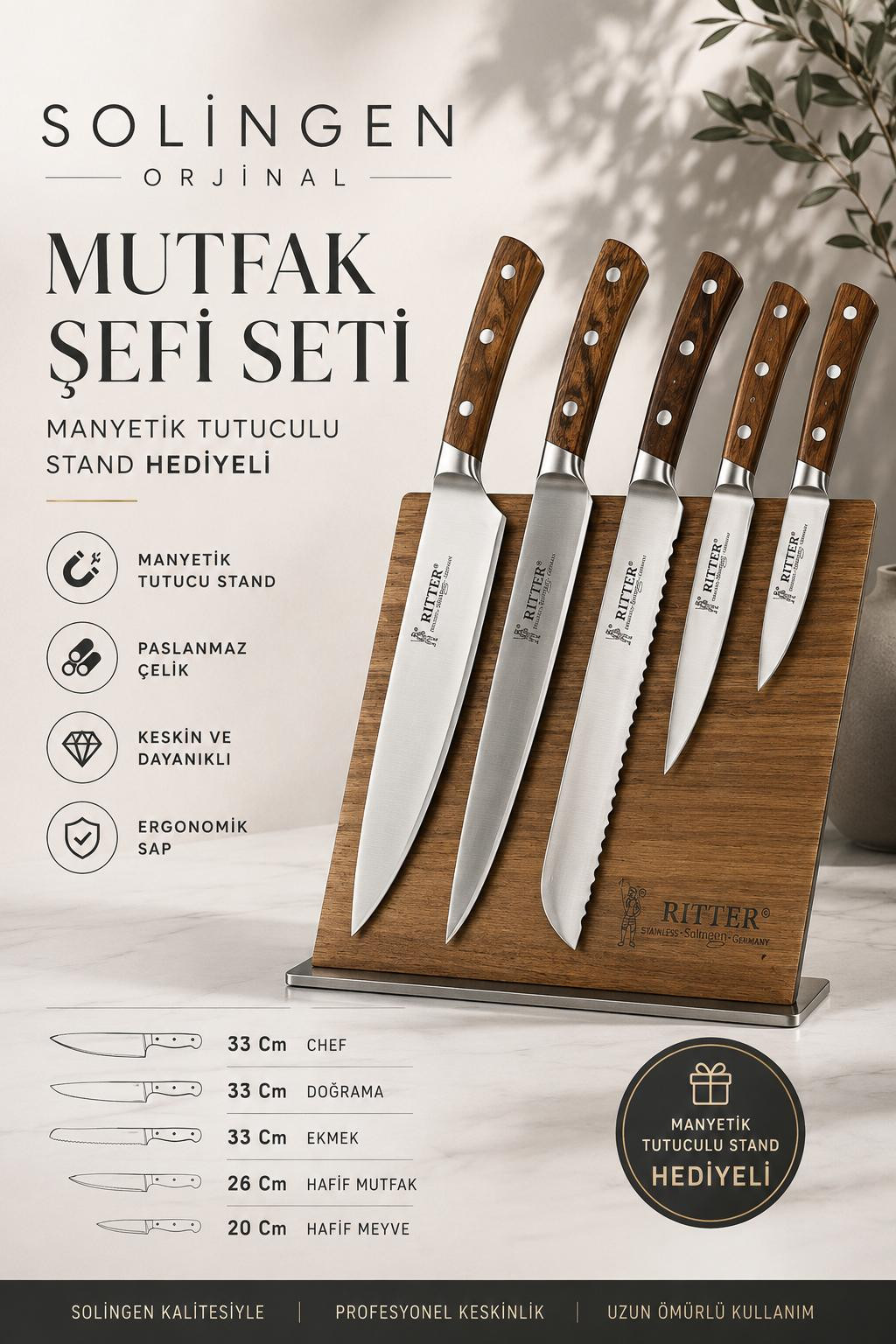 Solingen Orjinal Mutfak Şefi Seti ( 6 Parça )