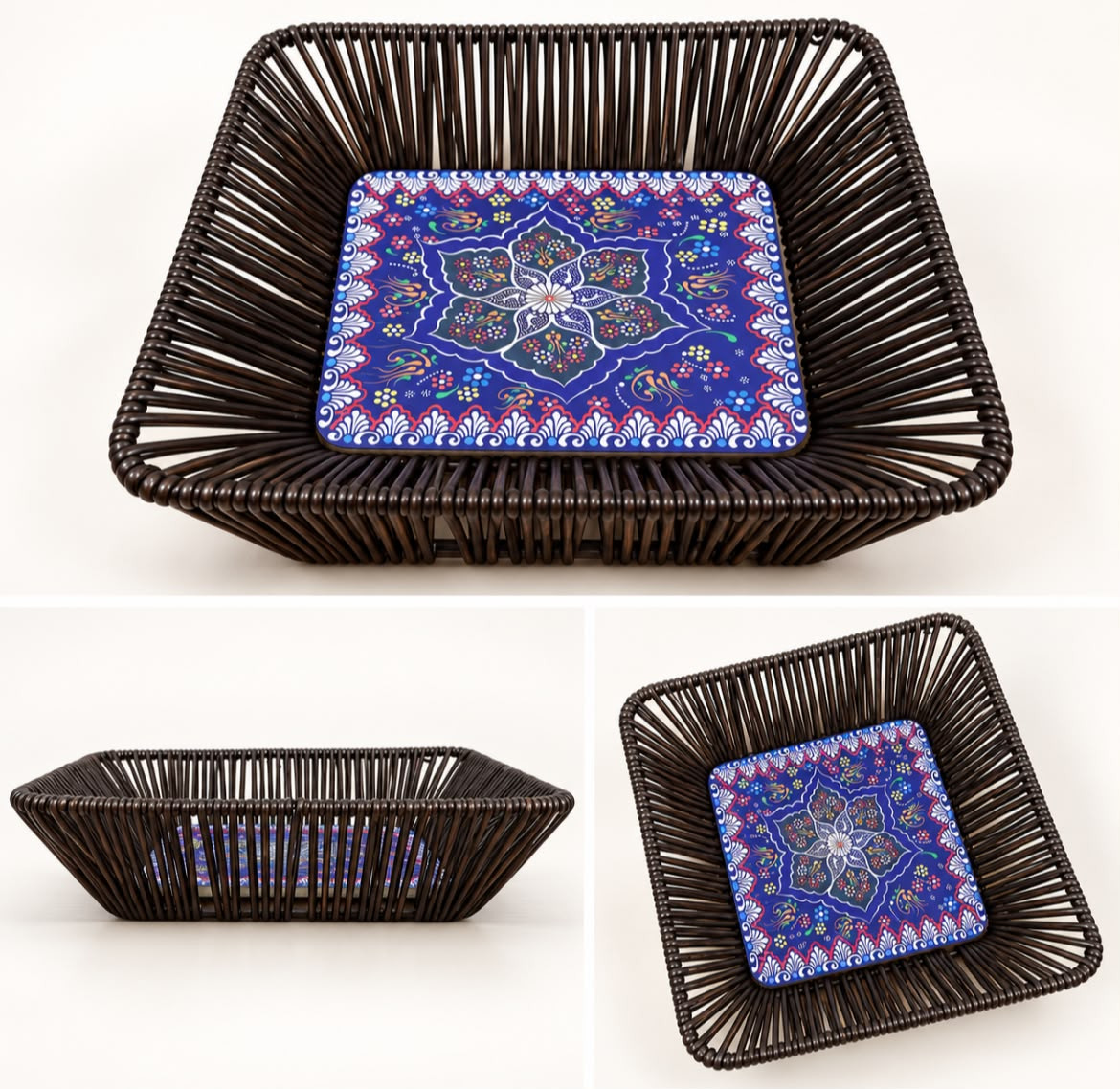 Rattan Çini Desenli Ekmeklik Dikdörtgen CE-7068
