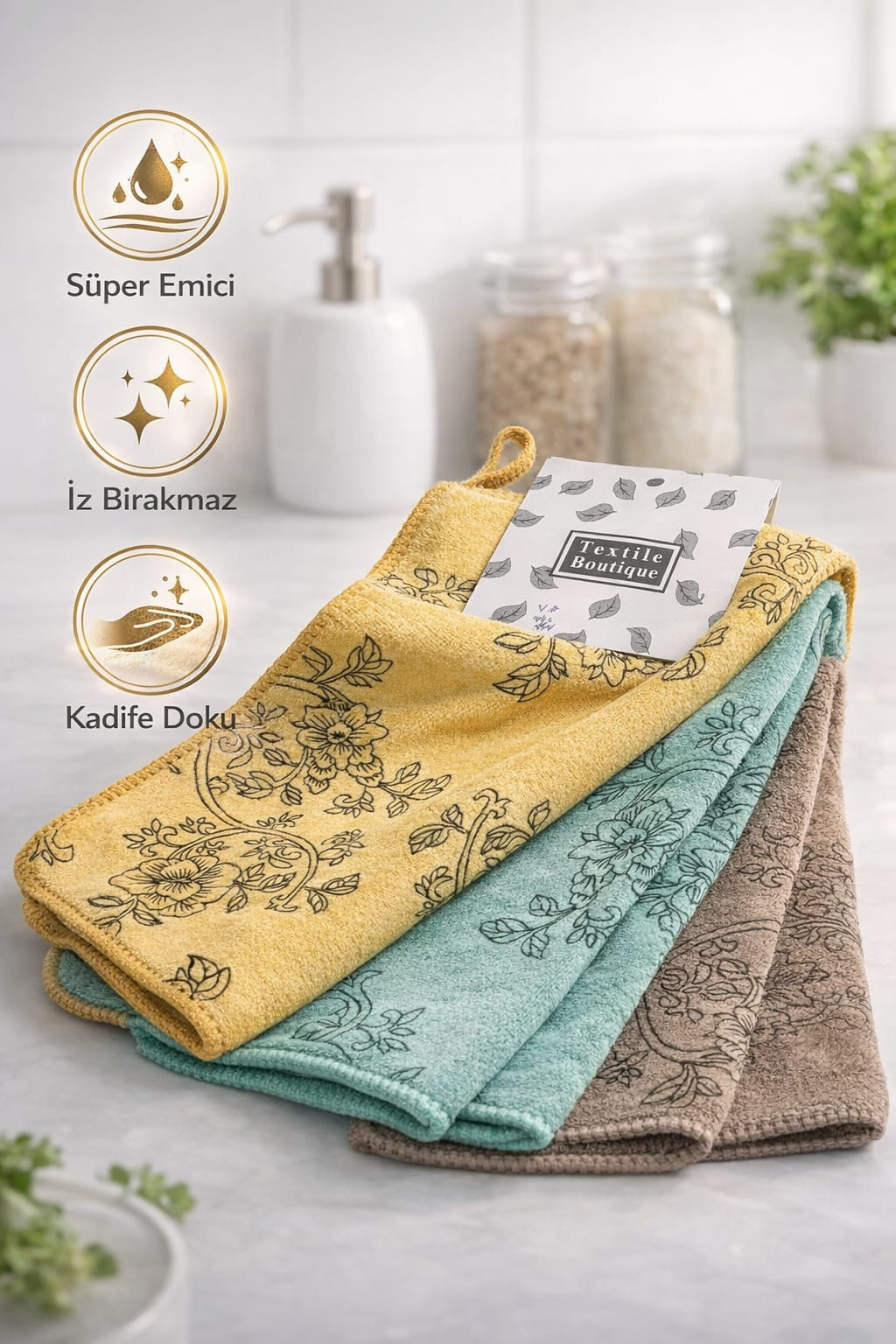 KADİFE KABARTMALI BEZ (3 ADET)