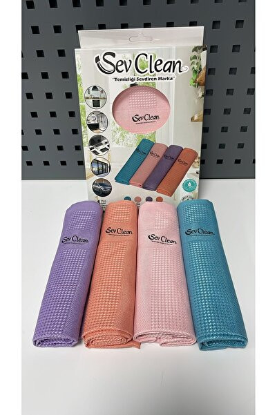 SEVCELAN Mikrofiber Temizlik Bezi 40x60 cm 4’lü Set