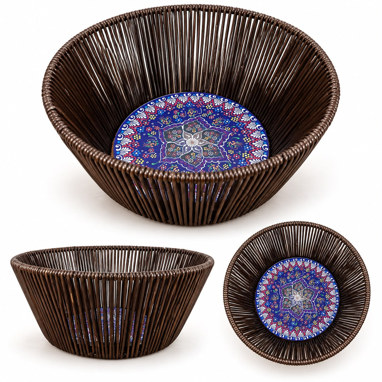 Rattan Çini Desenli Organizer 26 CM CE-7143