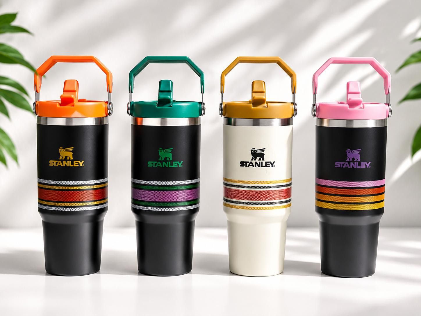 STANLEY ÜSTTEN TUTMALI ÇİZGİ DESENLİ TERMOS 0.89LT