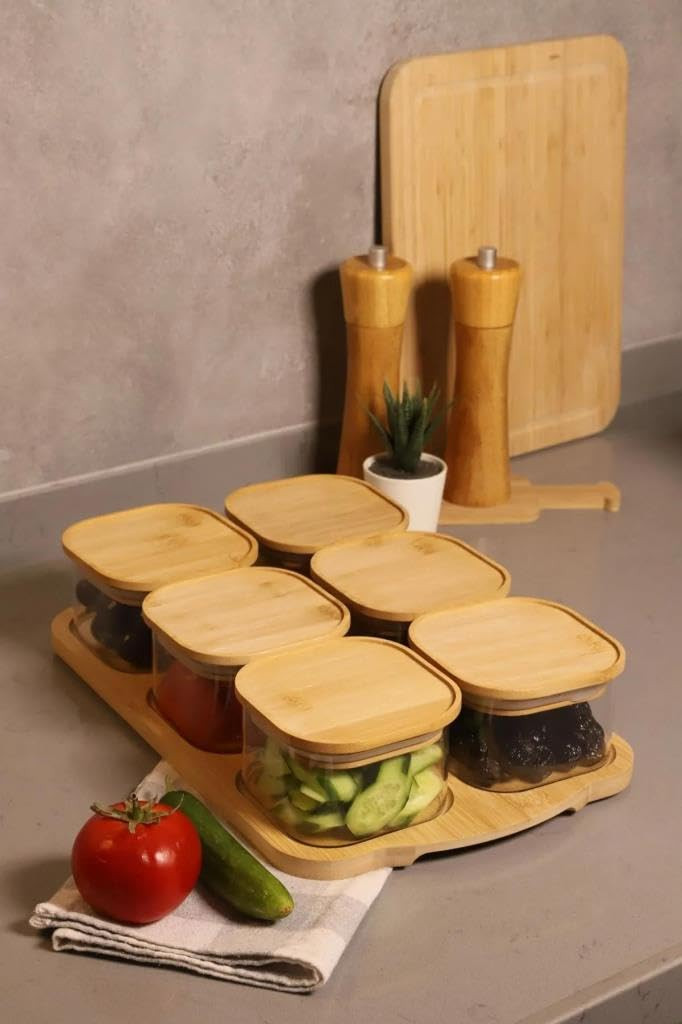 CB HOME KAHVALTILIK BAMBU KAPAKLI 7 PARÇA