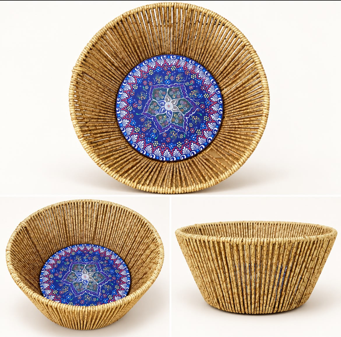 Rattan Çini Desenli Organizer 26 CM CE-7006