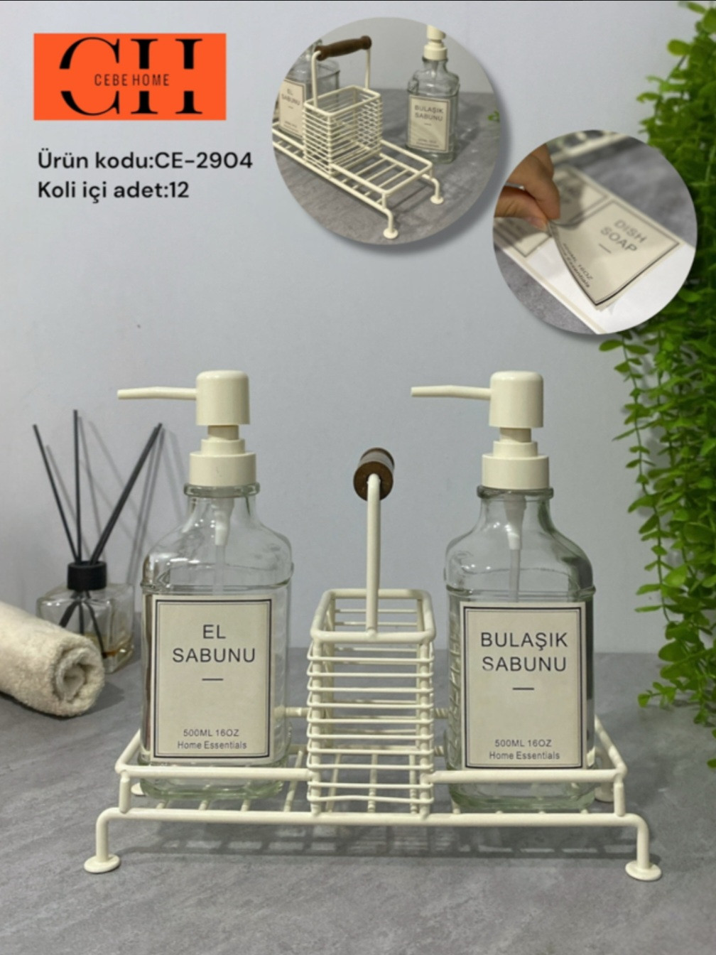 CB HOME STANDLI CAM SIVI SABUNLUK 2Lİ